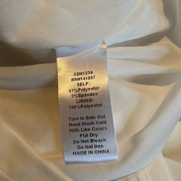 TCEC | White One Shoulder Dress Large Bachelorette Party Cocktail Event New Year - Picture 9 of 9